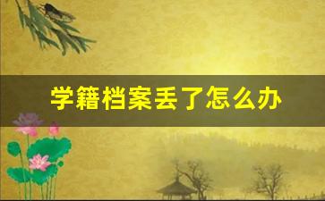 学籍档案丢了怎么办 如何补办_档案被拆开了如何补救